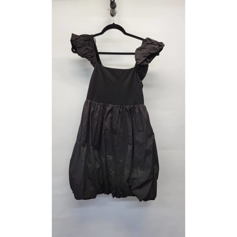 Mix Media Balloon Detail Mini Dress Endless Rose